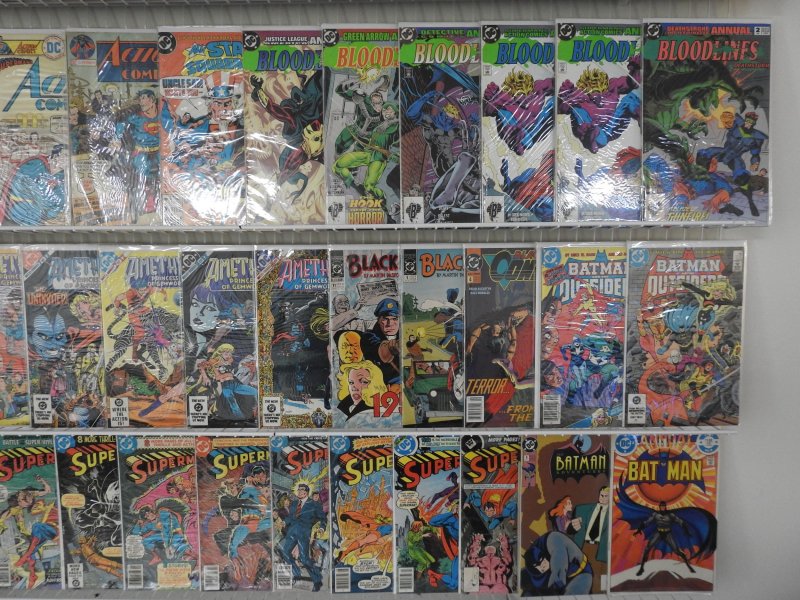 Huge Lot of 130+ Comics W/ Action Comics, Batman, Superman Avg. VF- Condition!
