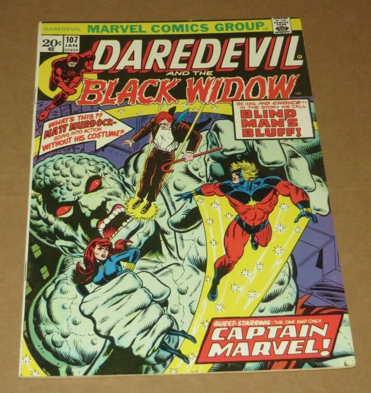 Daredevil #107 FN 1974 Marvel Bronze Age Comic Book Moondragon Captain Marvel
