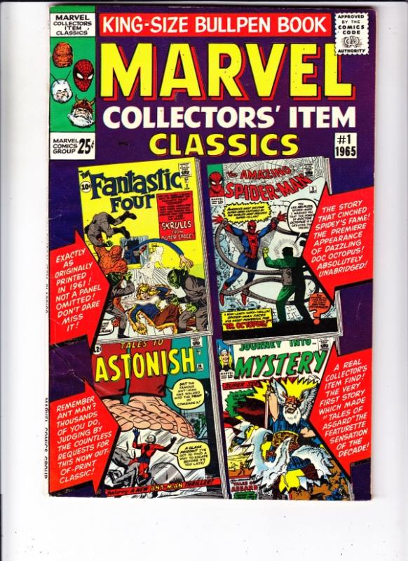 Marvel Collectors' Item #1 (Jan-65) VF+ High-Grade Fantastic Four, Mr. Fantas...