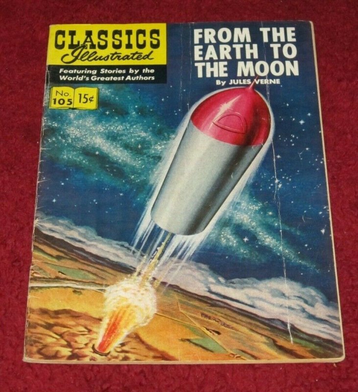 Classics ILLustrated #105 From The Earth to the Moon Golden Age Comic HRN 169  