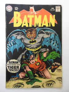 Batman #209 (1969) GD/VG Condition moisture damage, rust on staples, ink fc