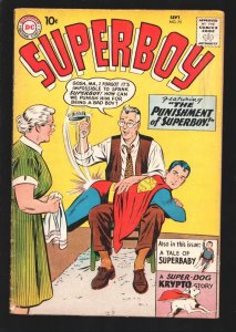 Superboy #75-1959-DC-Spanking cover-Features a Krypto story-VG