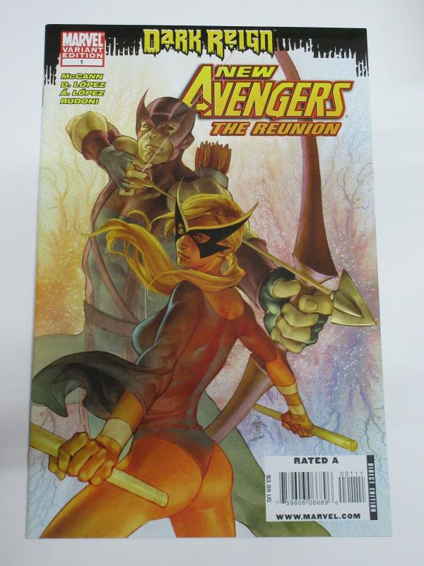 New Avengers The Reunion #1 Variant (Marvel 2009) Dark Reign Mockingbird Hawkeye