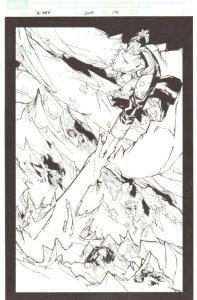 X-Men #203 p.13 - Iceman 100% Splash - 2007 Signed art by Humberto Ramos