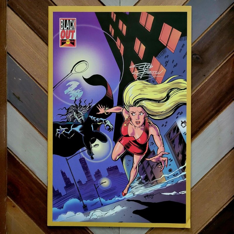 LADY VAMPIRE #0 VF (BLACK OUT 1993) BOB BERRY Signed 1/5000 Exclusive + COA!