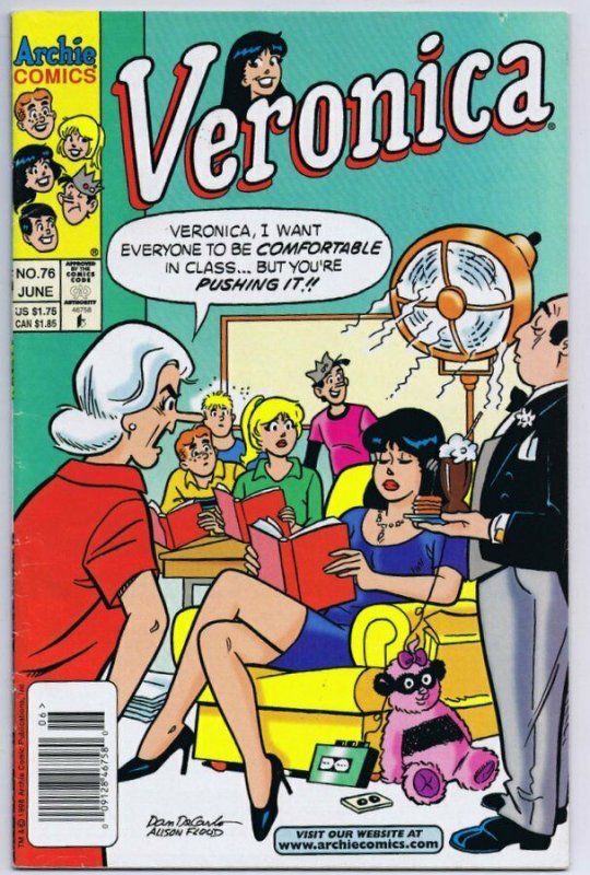 Veronica #76 ORIGINAL Vintage 1998 Archie Comics GGA Good Girl Art