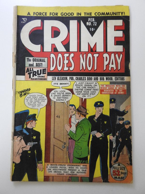 Crime Does Not Pay #72 (1949) Fair Condition!