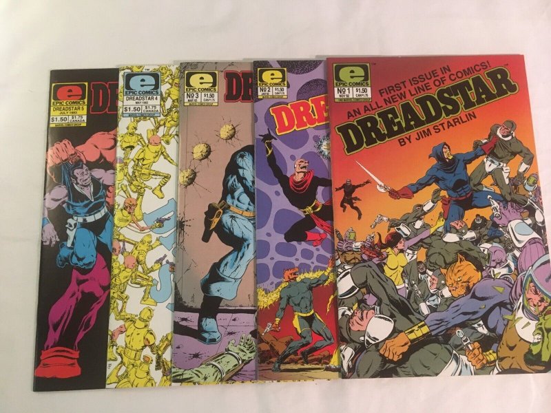 DREADSTAR #1, 2, 3, 4, 5 VFNM Condition