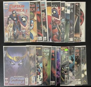 Steve Rogers Captain America #1-19 Set Lot Marvel Comics