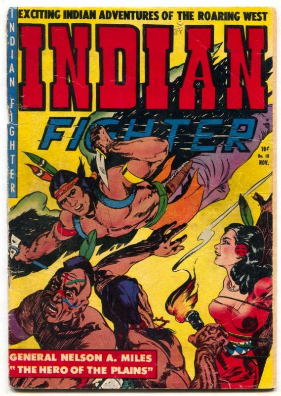 Indian Fighter #10 1951- Bondage cover-Nelson Miles