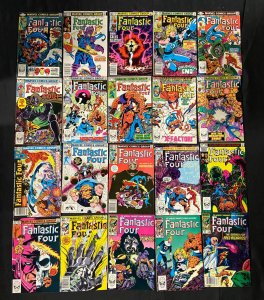 100 FANTASTIC FOUR COMICS  LOT BYRNE, PEREZ MOST VG-VF+