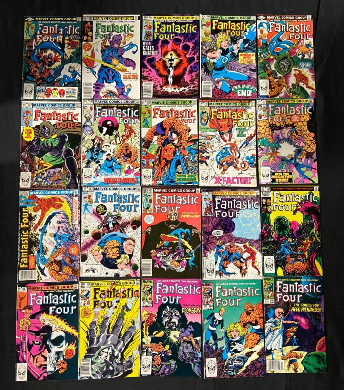 100 FANTASTIC FOUR COMICS  LOT BYRNE, PEREZ MOST VG-VF+