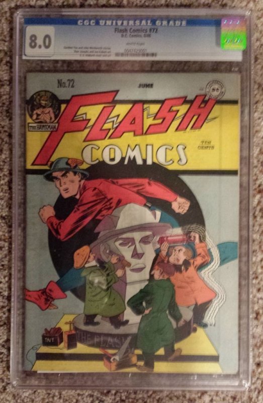 Flash Comics #72 (1946) CGC 8.0 VF