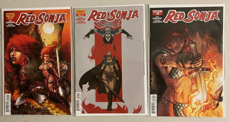 Red Sonja variant covers lot #1-17 Dynamite (8.0 VF) 11 diff (2013 to 2015)