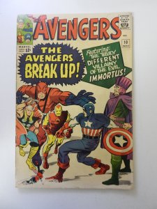 The Avengers #10 (1964) VG- condition moisture damage
