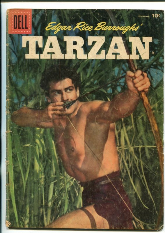 TARZAN #84-1956-DELL-GORDON SCOTT COVER- BURROUGHS- MARSH- MANNING-vg