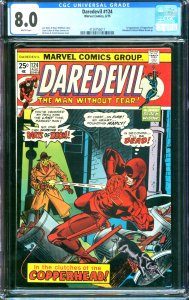 Daredevil #124 Marvel Comics 1975 CGC 8.0 1st Appearance of Copperhead