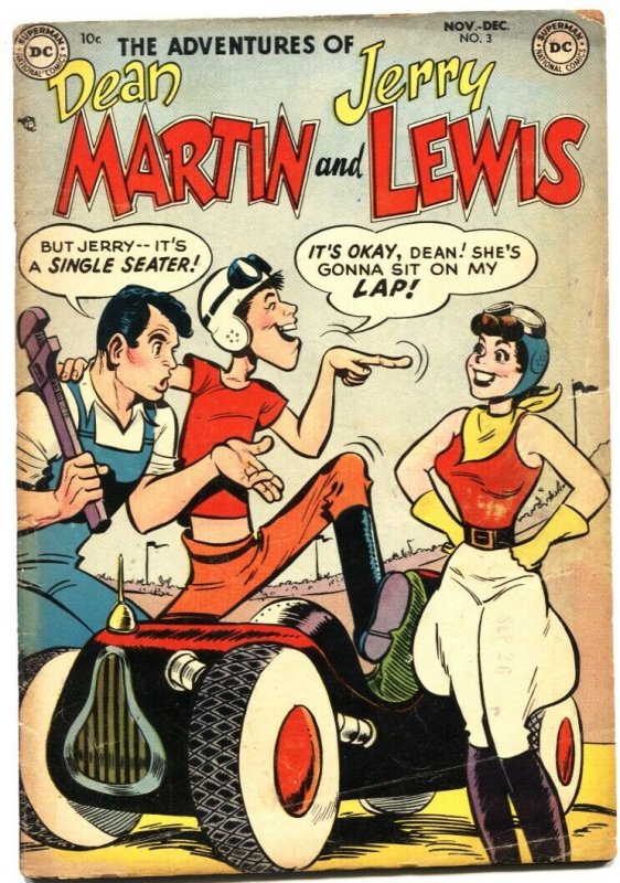 ADVENTURES OF DEAN MARTIN AND JERRY LEWIS #3-1952-I LOVE LUCY-AUTO RACE ISSUE