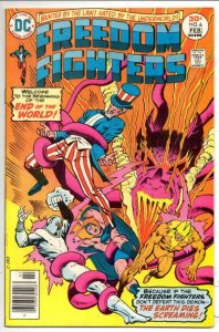 FREEDOM FIGHTERS #6, VF+, End of the World, 1976 1977, Uncle Sam, Ray, Earth Die