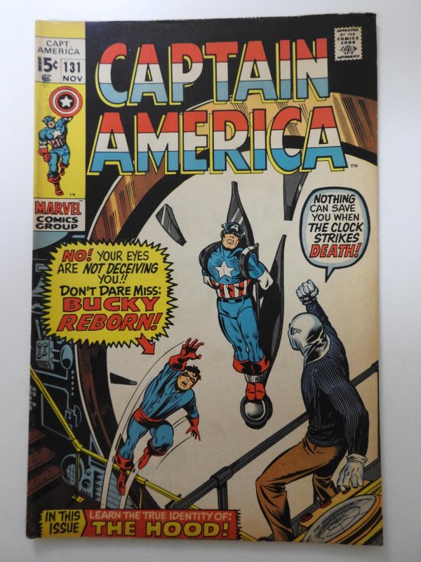 Captain America #131 (1970) Identity Reveal of The Hood!! Sharp VG/Fine Cond!