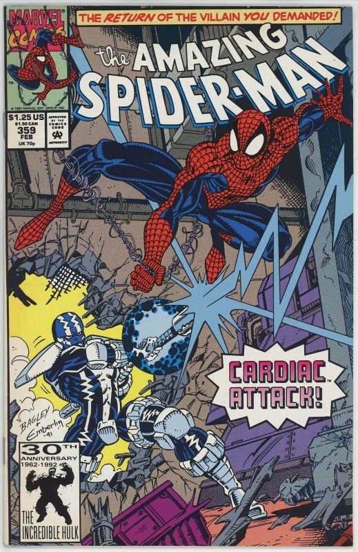Amazing Spider Man #359 (1963) - 8.0 VF *Kletus Kasady Cameo*