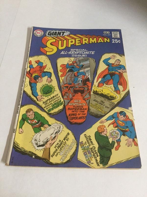 Superman 227 FR/Gd Fair/Good 1.5 Incomplete Add Cut Out Of Back DC SA