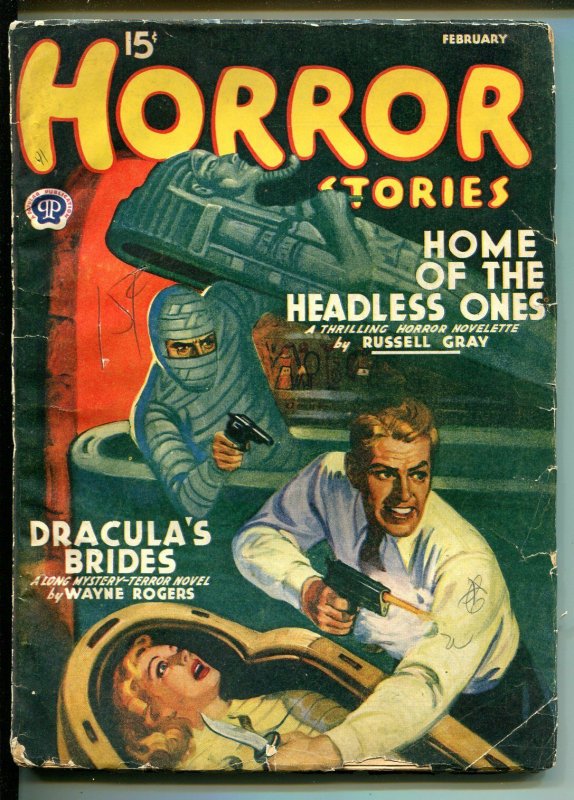 Horror Stories 2/1941-live burial cover-Dracula's Brides-Fleming-Roberts-VG 