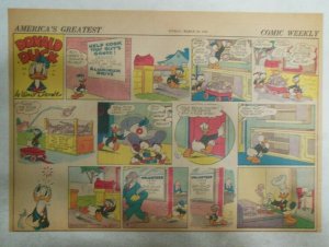 Donald Duck Sunday Page by Walt Disney from 3/29/1942 Half Page Size