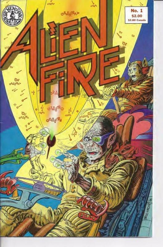 ALIEN FIRE #1, VF, Sci-Fi, Aliens, UFO, 1987, more indies in store