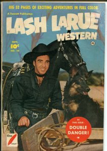 Lash LaRue Western #10 1950-Fawcett-B-Western film star-photo covers-VG