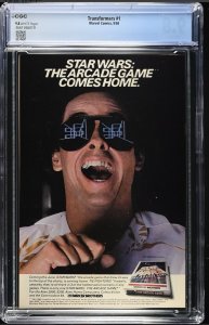 Transformers #1 CGC 9.8 WHITE Pages! Marvel 1984 1st & Origin! Copper Age RARE