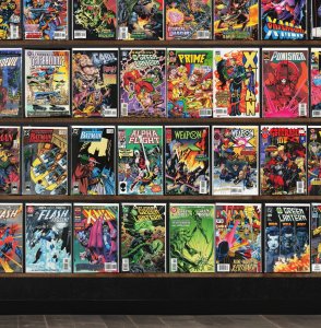 Huge Lot 150+ Comics with X-Man, Green Lantern, Hardcase, The Flash & More!