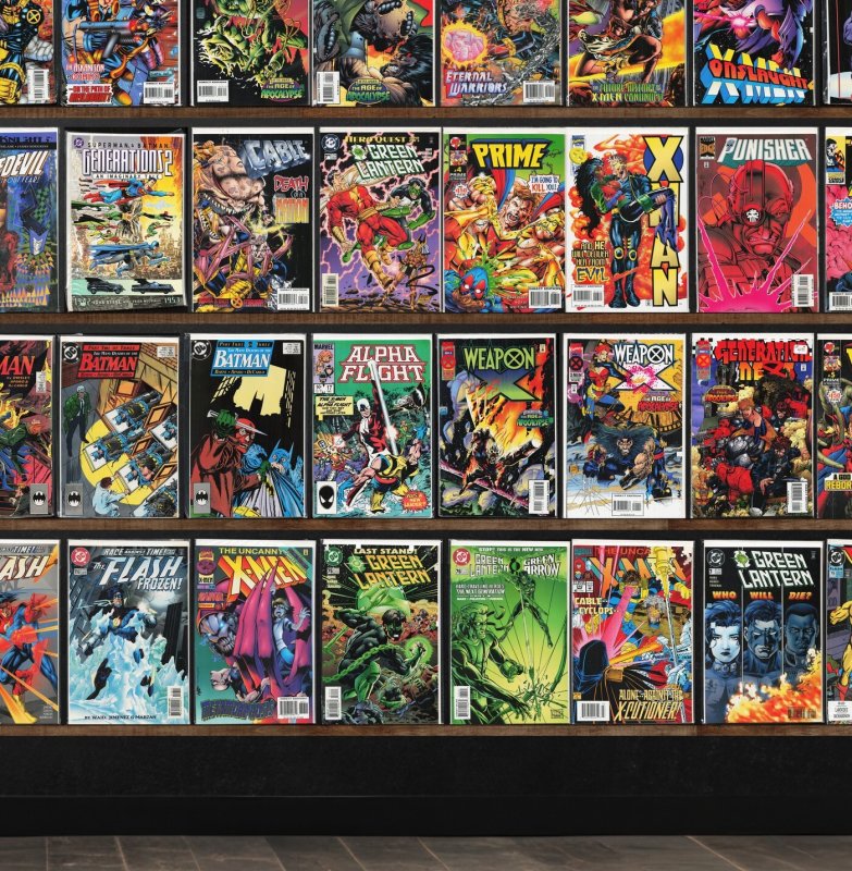 Huge Lot 150+ Comics with X-Man, Green Lantern, Hardcase, The Flash & More!