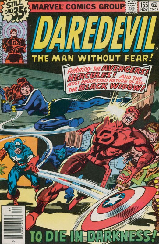 Daredevil #155 VF ; Marvel | November 1978 Black Widow Avengers