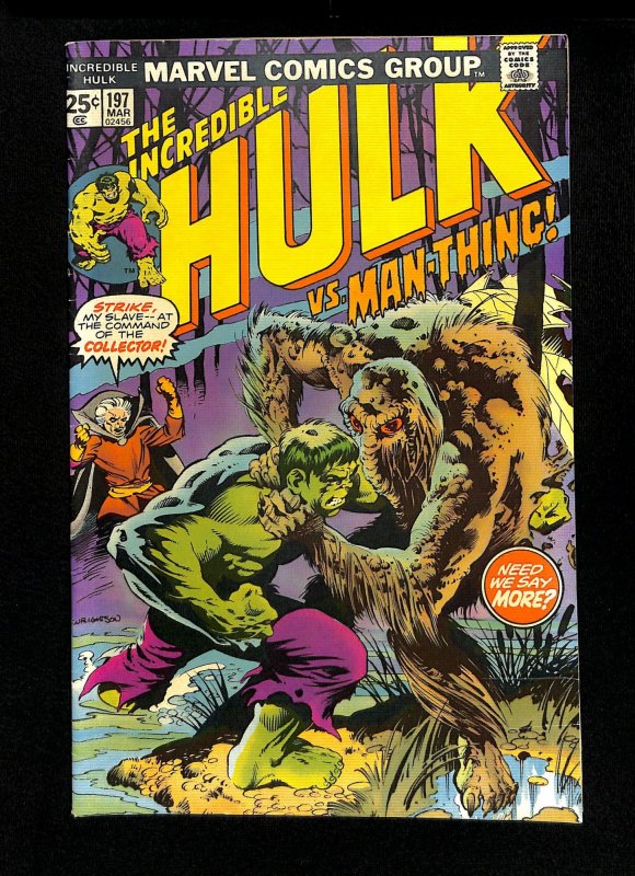 Incredible Hulk (1962) #197 Man-Thing!