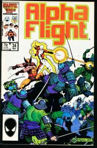 ALPHA FLIGHT #34-MARVEL COMICS-WOLVERINE ORIGIN NM