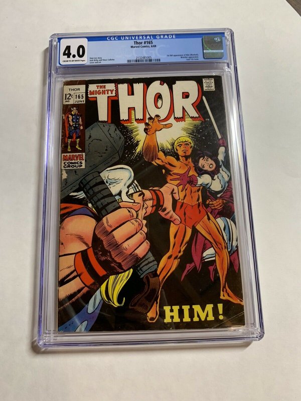 Thor 165 Cgc 4.0 Cr/ow Marvel Silver Age