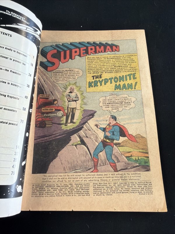 80 pg. giant #11 Superman Good+