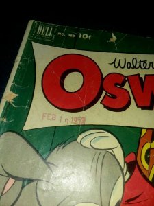 OSWALD THE RABBIT FOUR COLOR #388 DELL comics 1952 WALTER LANTZ toon golden age 