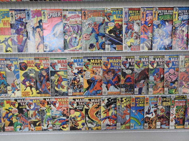 Huge Lot 130+ Low Grade Reader Comics W/ Spider-Man, Team-Up Avg VG Condition!
