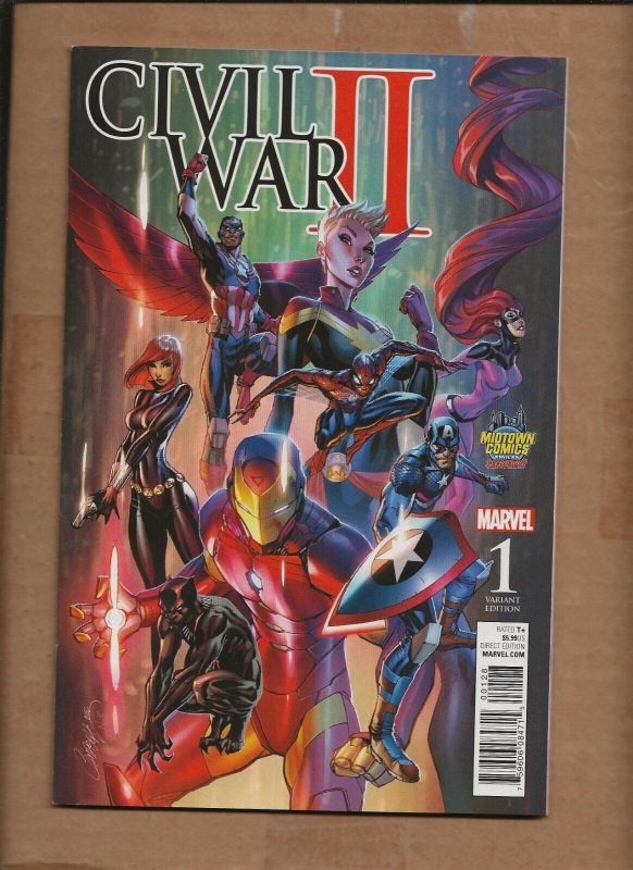 CIVIL WAR II #1 MIDTOWN J SCOTT CAMPBELL EXCLUSIVE  VARIANT COVER 1ST MARVEL 