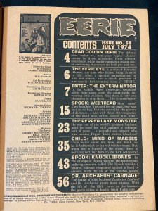 EERIE A WARREN MAGAZINE #58 JULY 1974 FN/VF