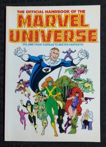 1987 THE OFFICIAL HANDBOOK OF THE MARVEL UNIVERSE Volume 4 SC VF+ 8.5  