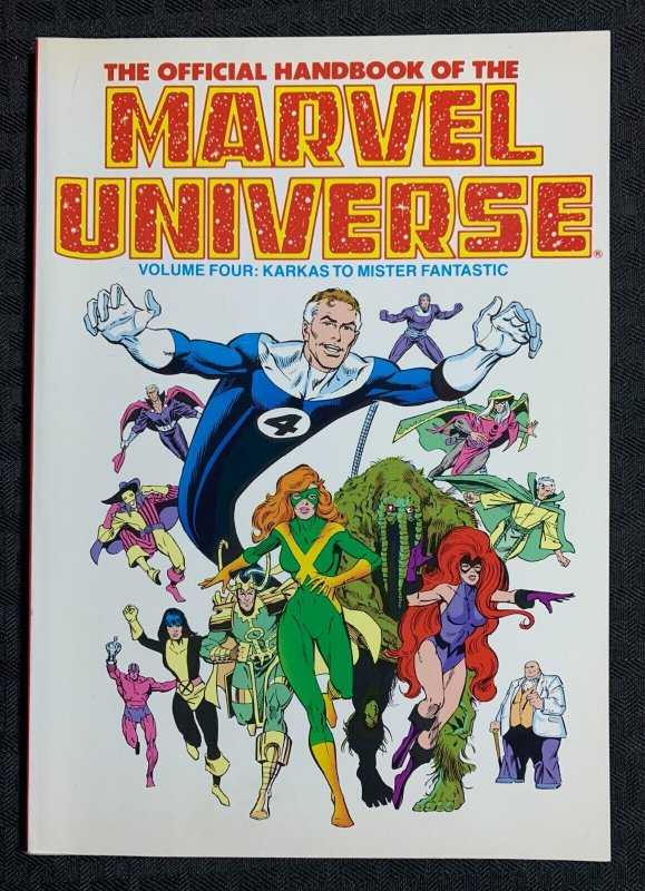 1987 THE OFFICIAL HANDBOOK OF THE MARVEL UNIVERSE Volume 4 SC VF+ 8.5