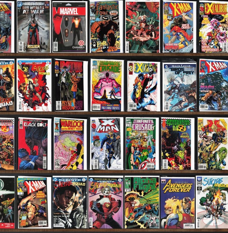 Huge Lot 140+ Comics with X-Man, Suicide Squad, X-Factor, Jla & More!