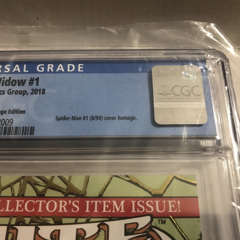 2018 Absolute Comics White Widow #1 Gold Foil Homage Edition Variant CGC 9.8