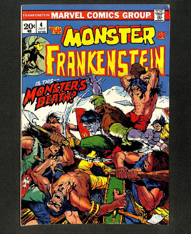 Frankenstein #4 Death of the Monster! Mike Ploog Marvel Horror!