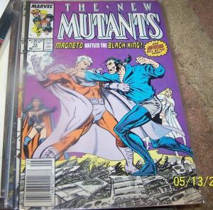 NEW MUTANTS  COMIC # 75 1989  marvel   x men  magneto black king