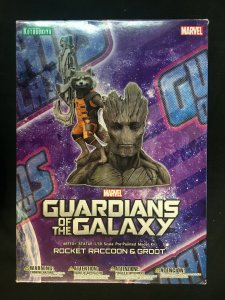 GUARDIANS OF THE GALAXY ROCKET RACCOON & GROOT ARTFX+ STATUE MODEL KIT MIB 