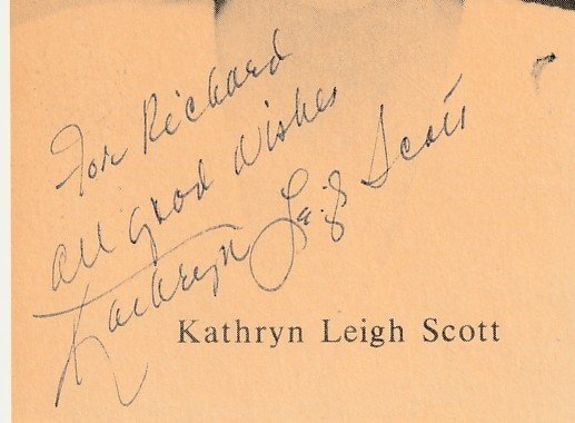 Autographed Dark Shadows Actress Kathryn Leigh Scott picture